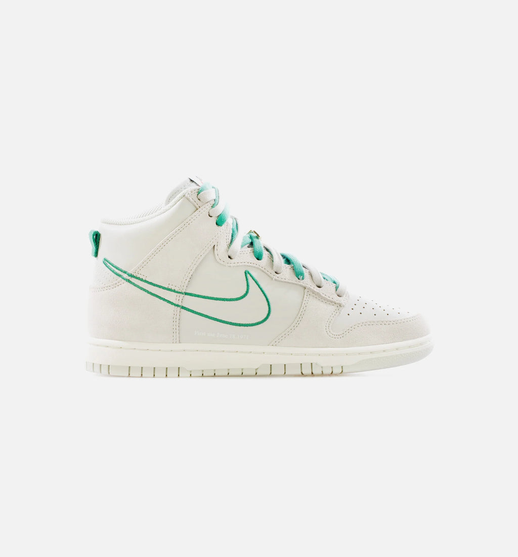 Dunk High SE First Use Mens Lifestyle Shoe Light Bone Green Noise Limit One Per Customer