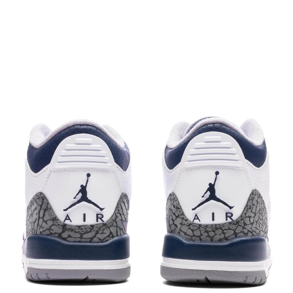 Air Jordan 3 Retro GS White Midnight Navy Cement Grey