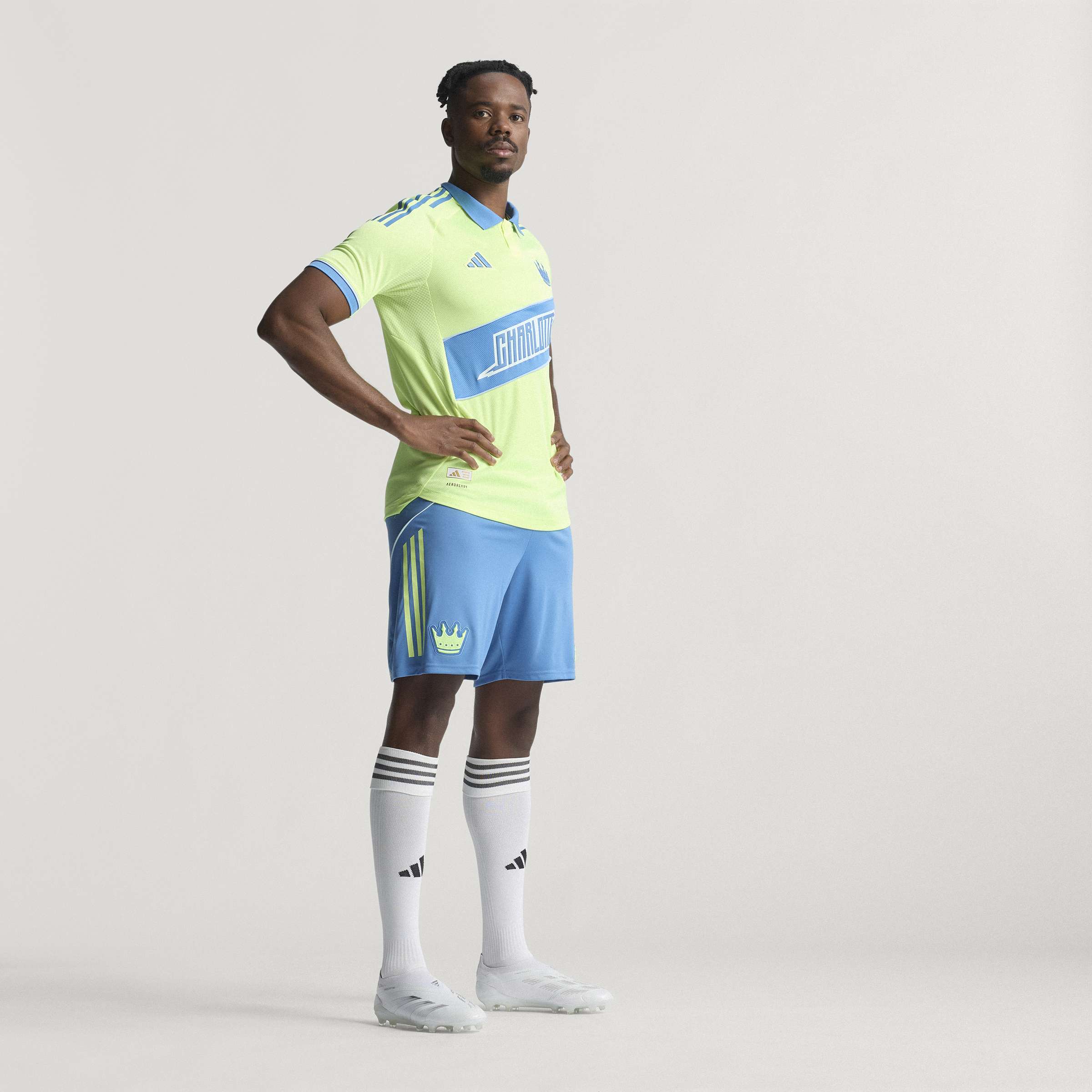 adidas Mens Charlotte FC Third Authentic Soccer Jersey 25 26 Yellow