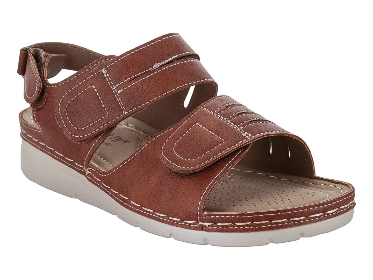 Sandalias Comfort Fit Camel para Mujer