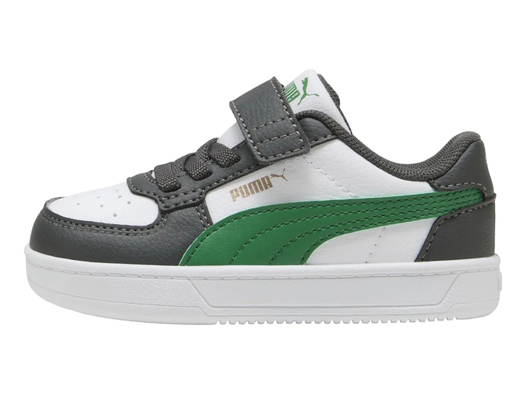 Tenis PUMA Caven AC Gris y Verde para Niño