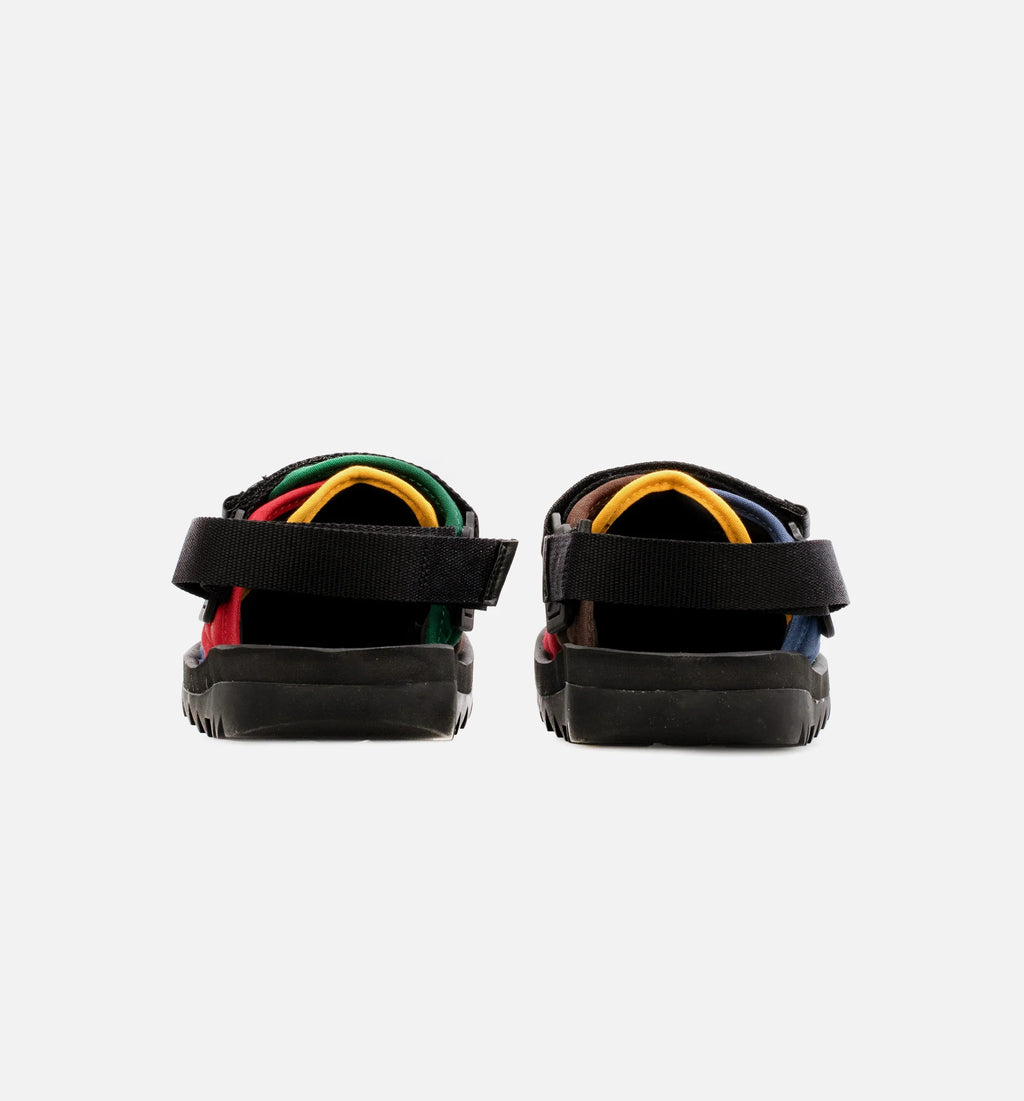 Beatnik Patchwork Mens Slides Green Blue