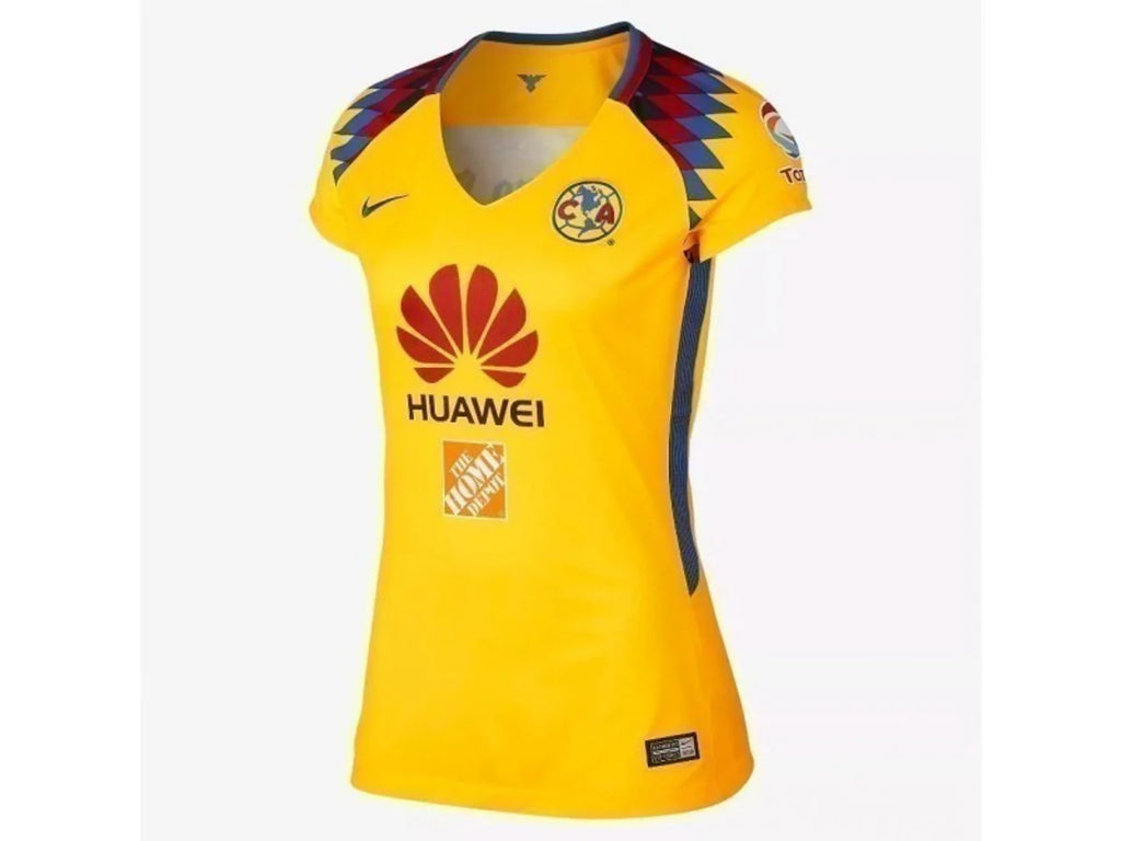 Nike Club America Womens Third Jersey 17 18 Yellow Royal