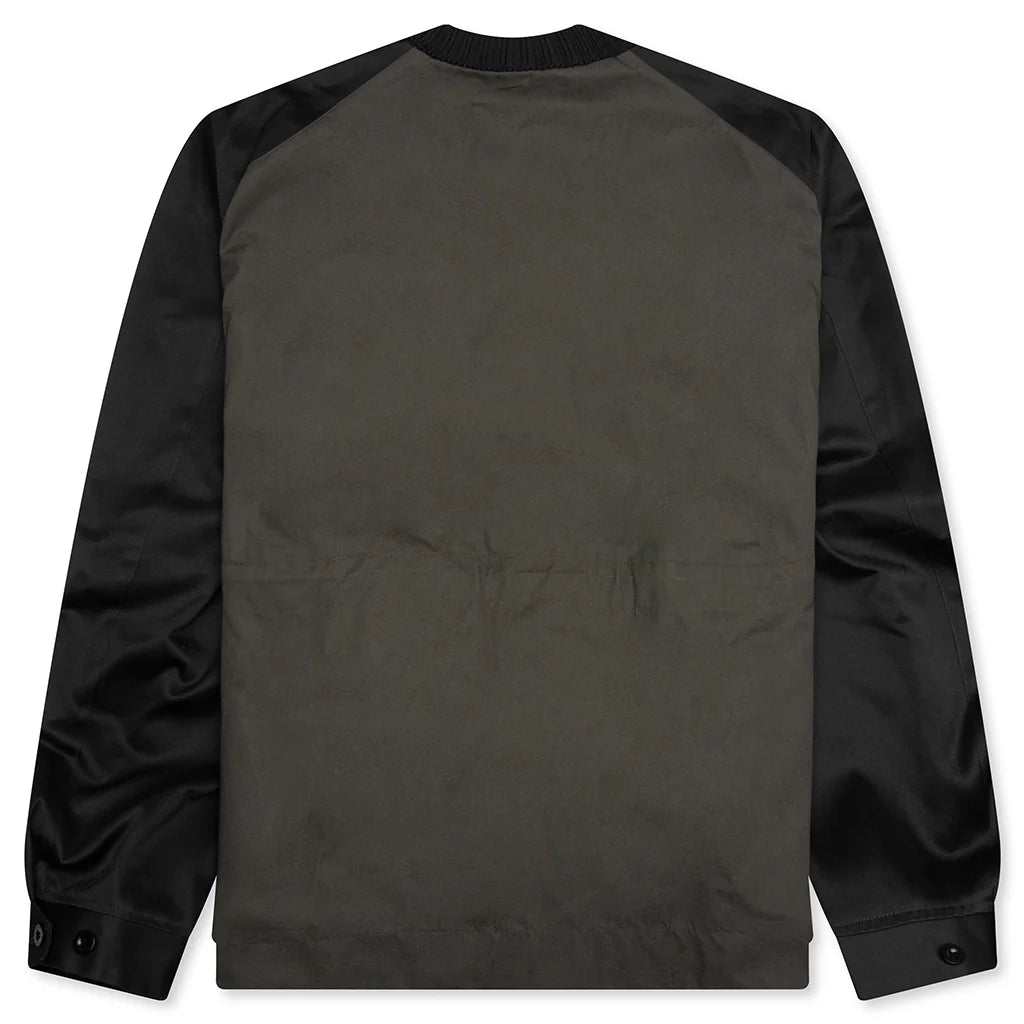 Cotton Chino Mix Pullover Black Navy Dark Khaki