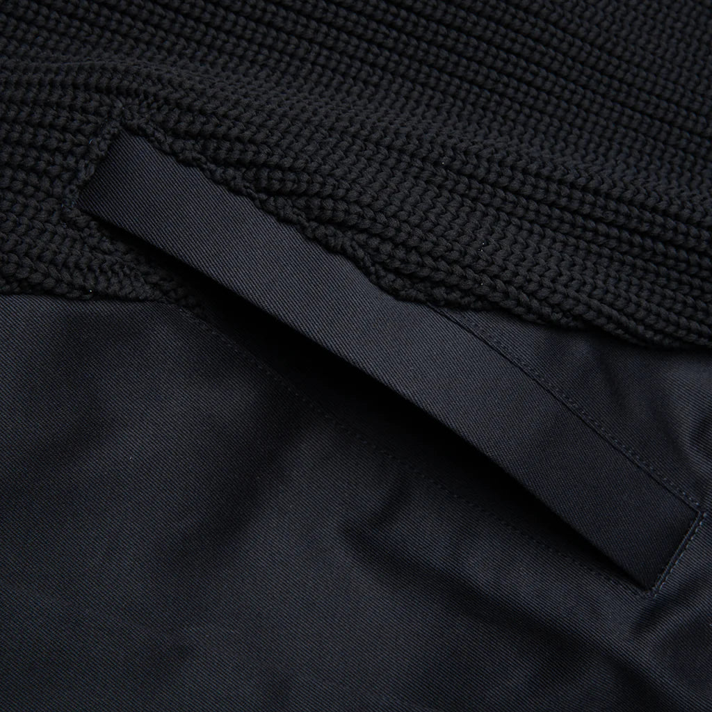 Cotton Chino Mix Pullover Black Navy Dark Khaki