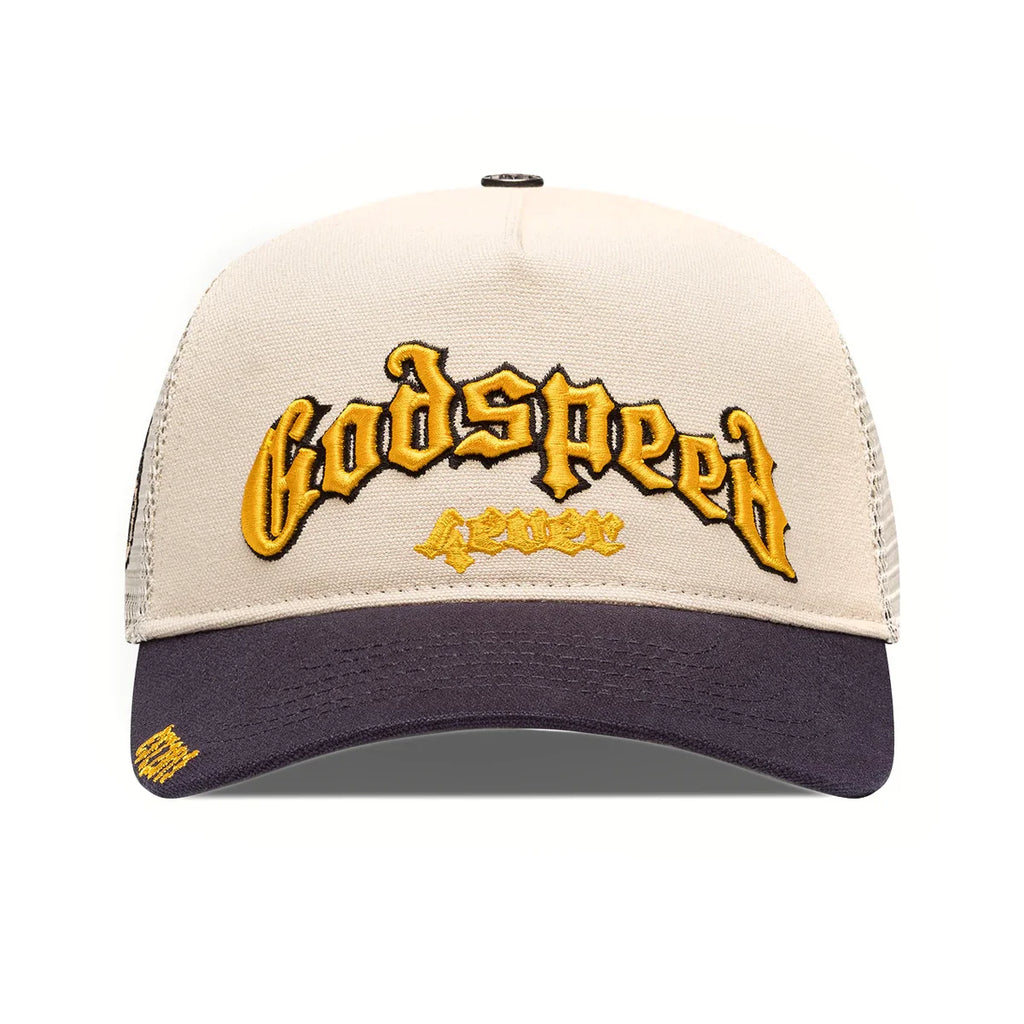 GS Forever Trucker Hat Bone Yellow Navy
