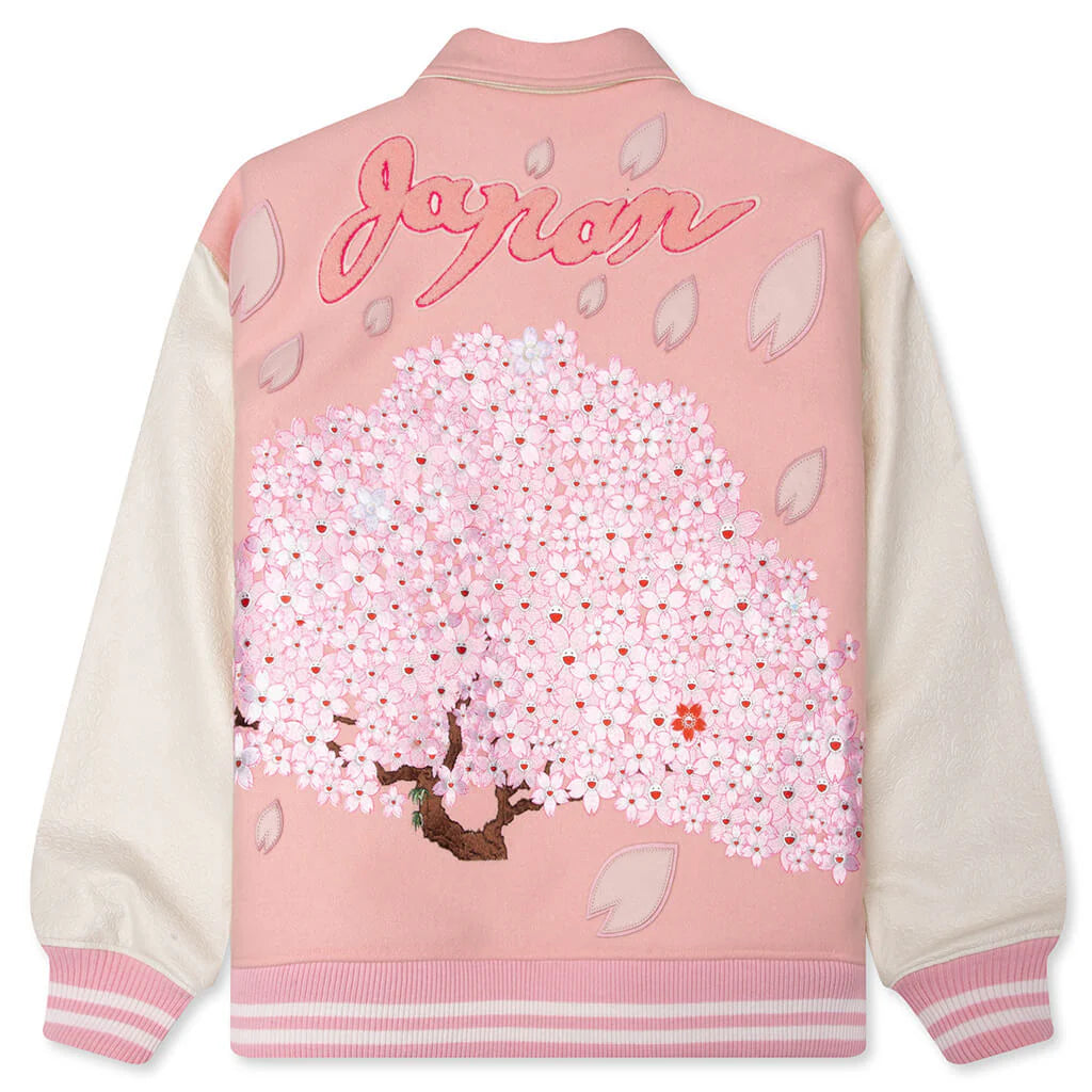 Sakura Varsity Jacket Pink