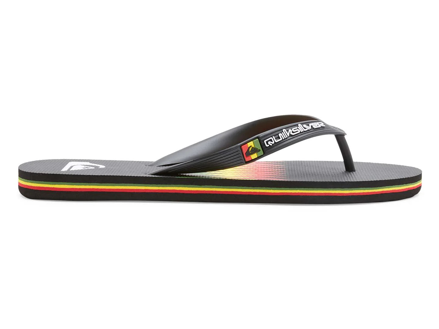 Sandalias Quiksilver Molokai Art II Negro Rojo y Verde para Hombre