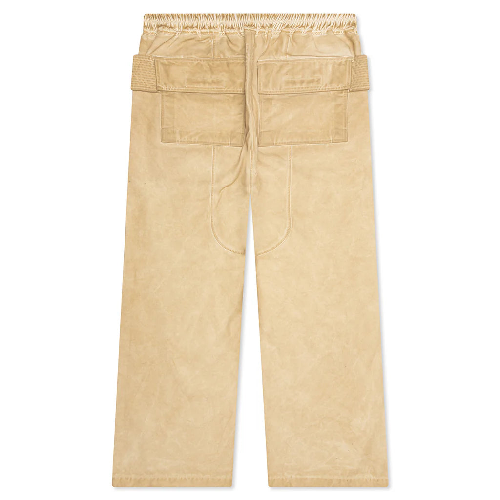 Creatch Wide Cargo Drawstring Pants Pearl Milk
