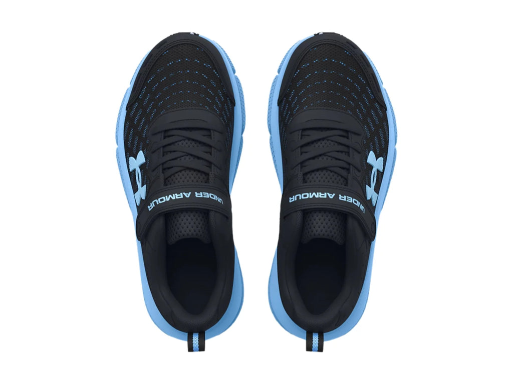 Tenis Under Armour BPS Assert 10 Negro y Azul para Niño
