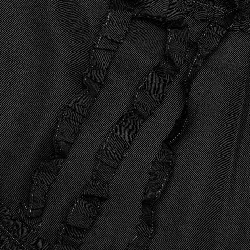Silk Apron Stole Dress Black