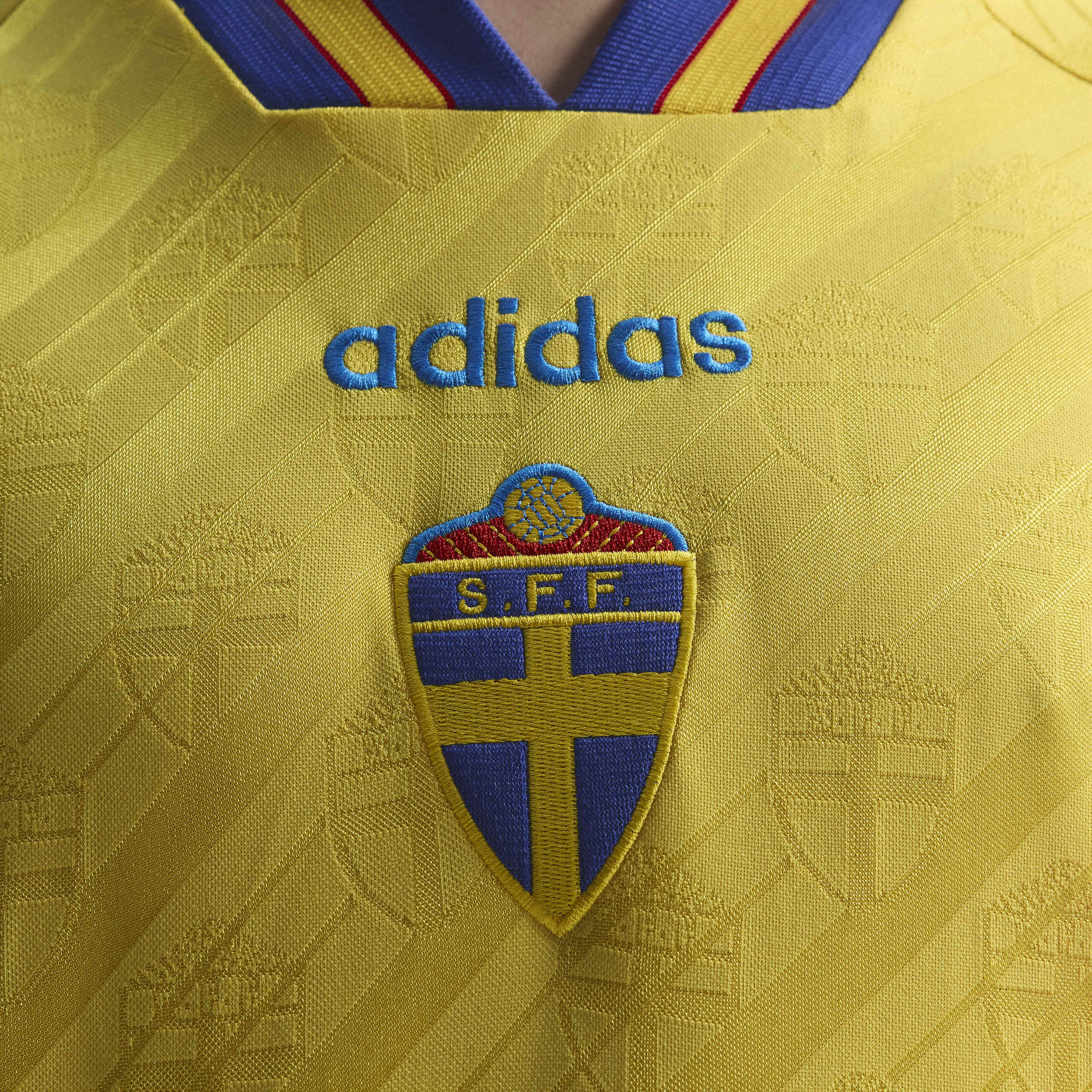 adidas Sweden Home 1994 Mens Soccer Jersey Yellow
