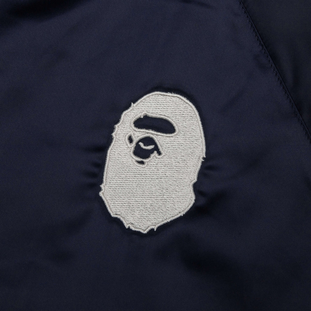 A Bathing Ape Nylon Varsity Jacket Navy