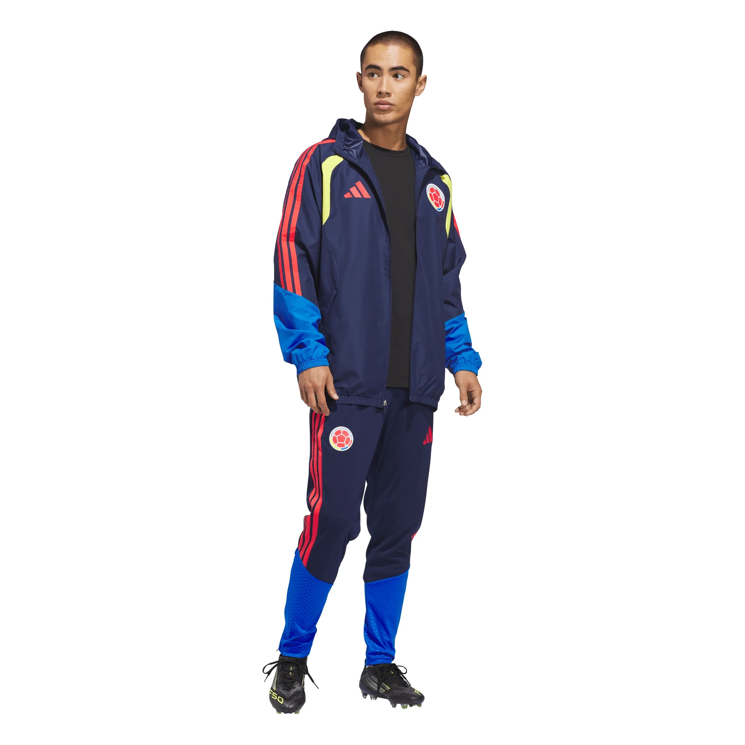adidas Colombia 26 Tiro All Weather Mens Soccer Jacket Blue