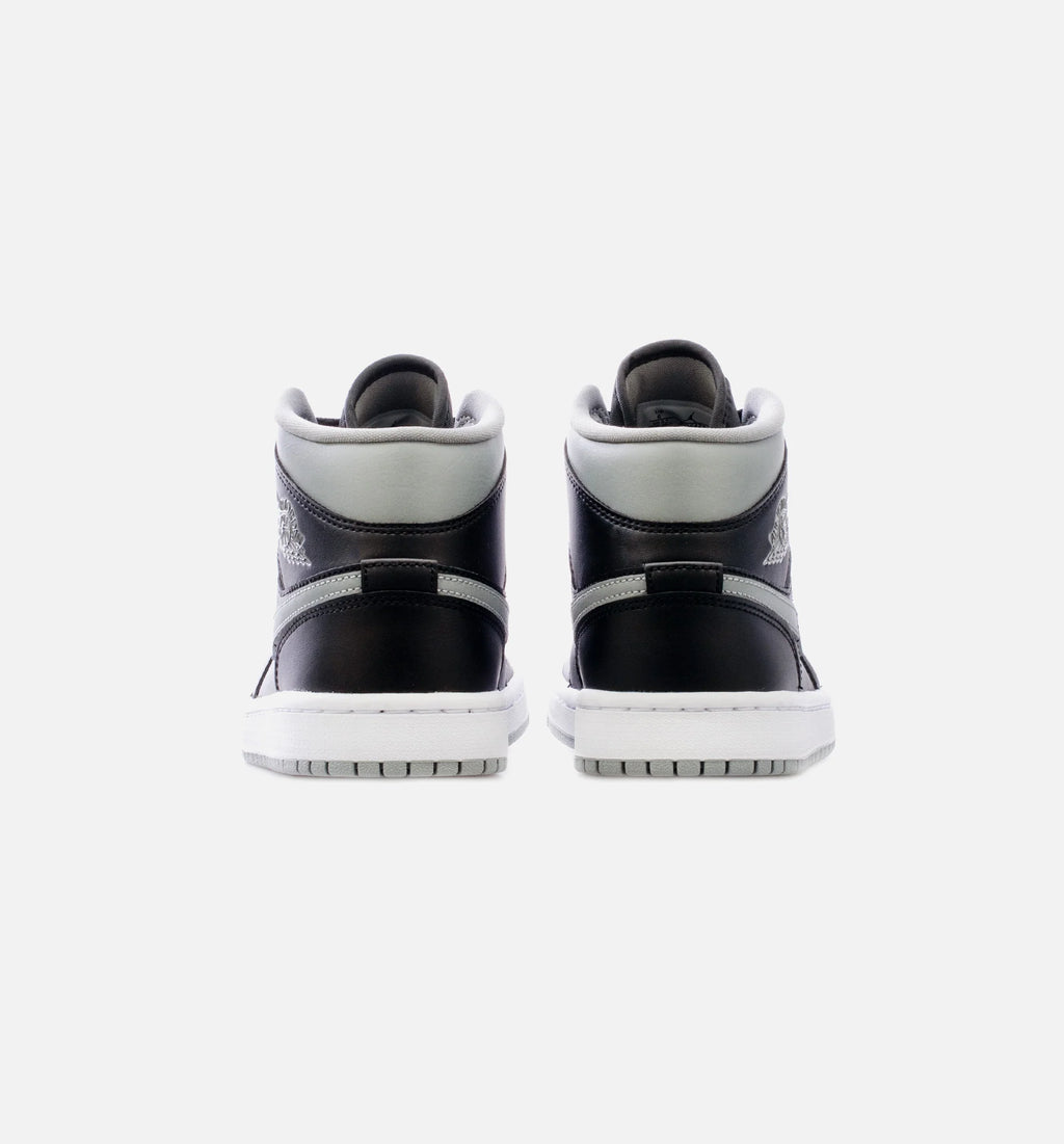 Air Jordan 1 Mid Black Grey Womens Lifestyle Shoe Black Grey