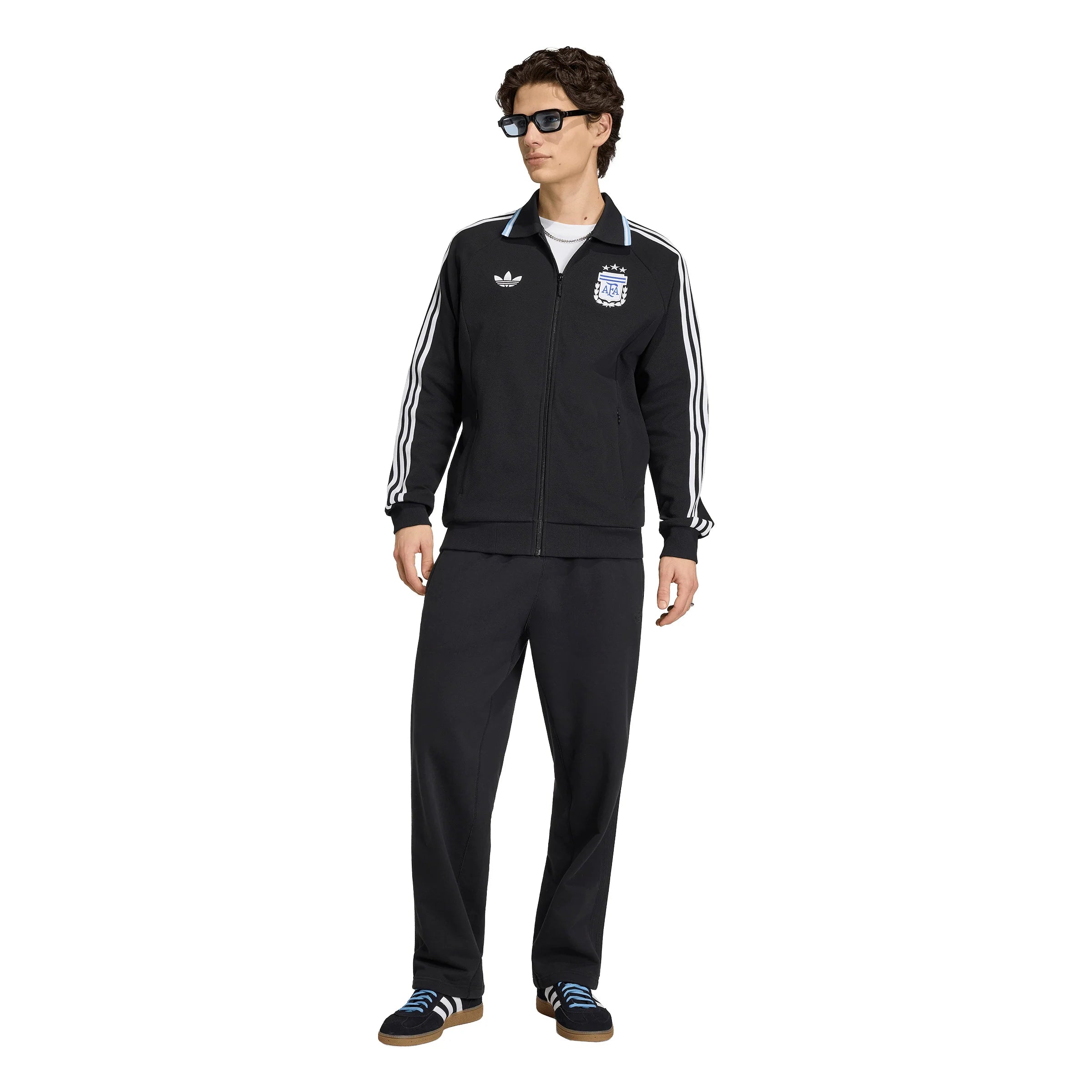 adidas Argentina Away Anthem Mens Soccer Jacket Black