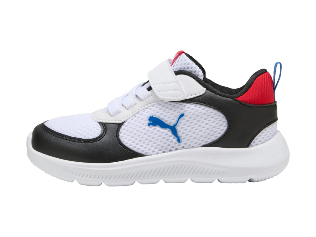 Tenis Puma Pounce Lite Negro Azul y Blanco para Niño