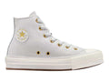 Tenis Converse Chuck Taylor All Star Gris y Dorado para Niña