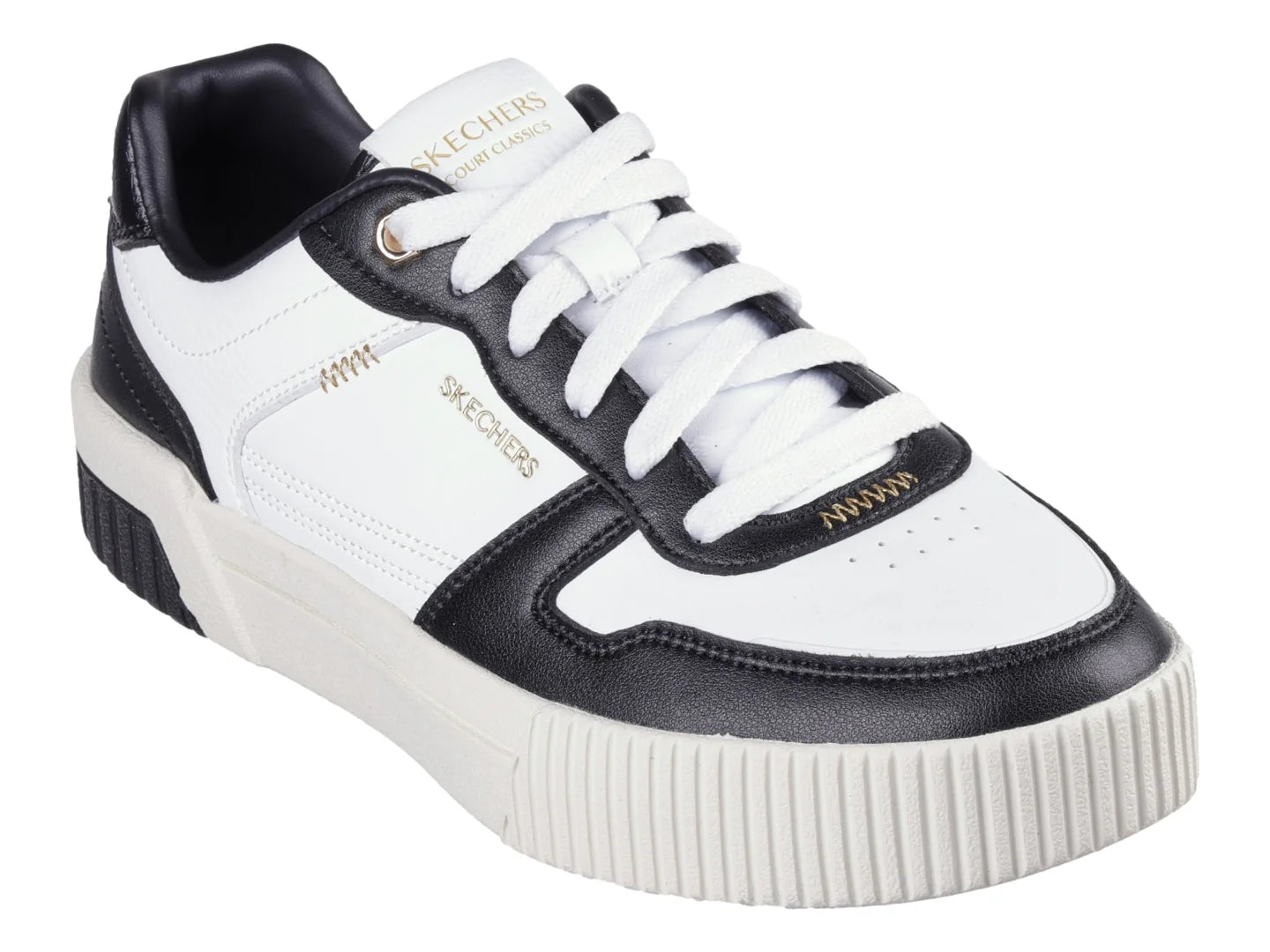 Tenis Skechers Jade Blanco y Negro para Mujer