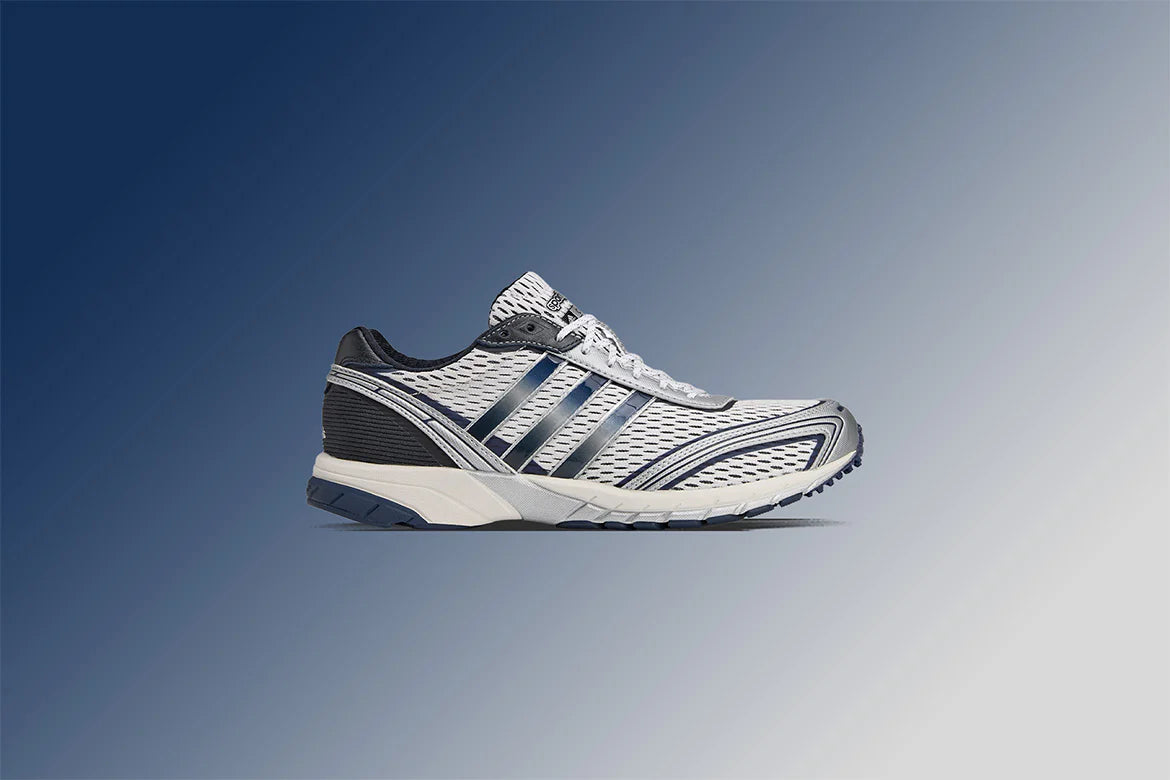 Adidas x Sporty Rich Womens Adizero Adios Cloud White Collegiate Navy Cloud White