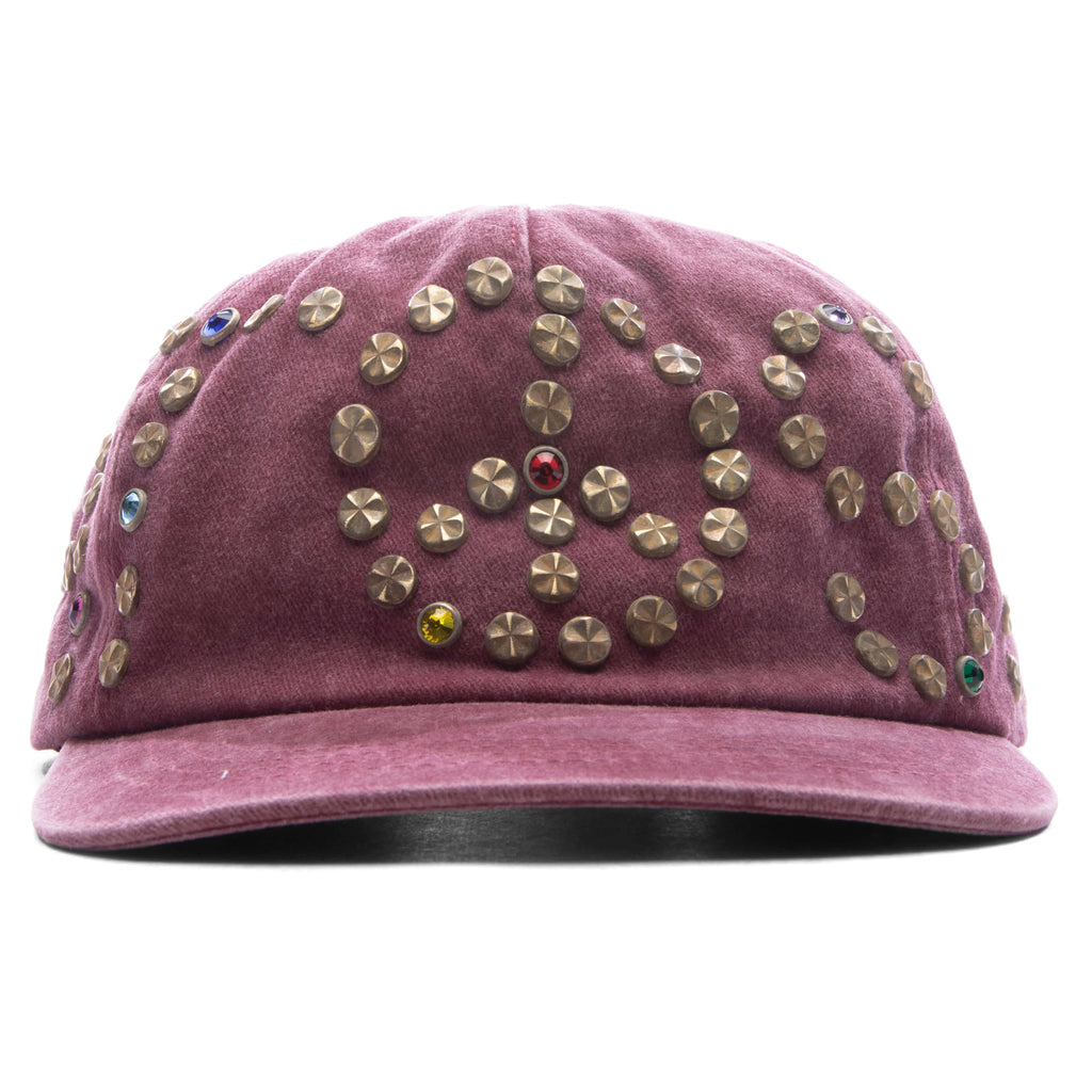Studded Wrap Around Hat Red