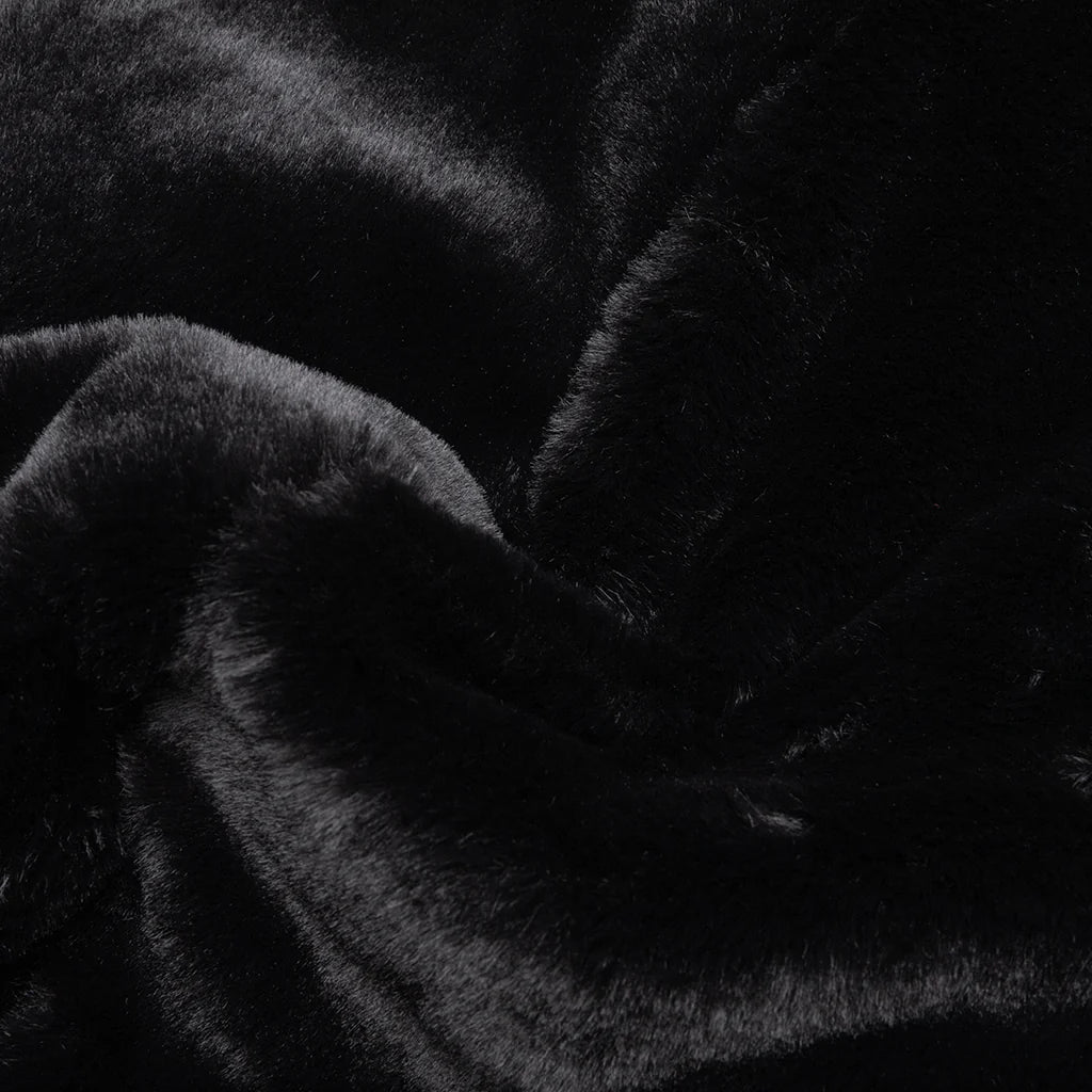 Faux Fur Hood Sweatshirt UTC269 Nero