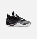 Air Jordan 4 Retro Fear Grade School Lifestyle Shoe Black White Anthracite Black Pure Platinum