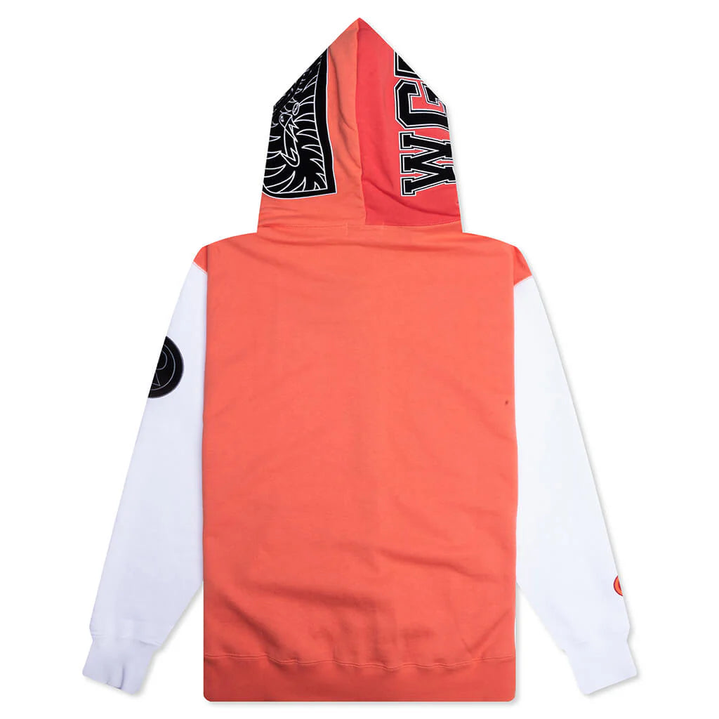 Shark Full Zip Hoodie Korea Orange