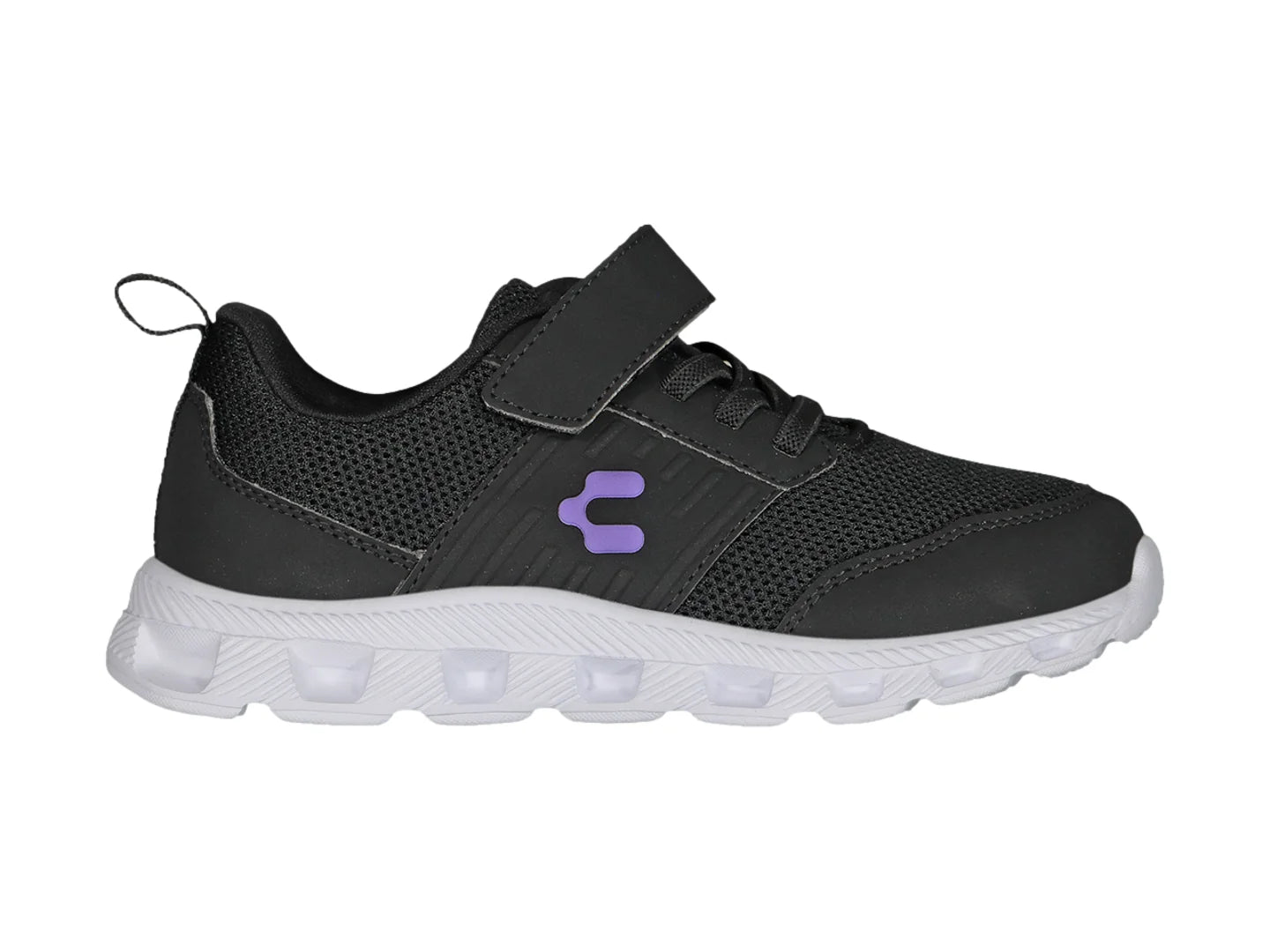 Tenis Charly Light Sport Negro y Lila para Niña