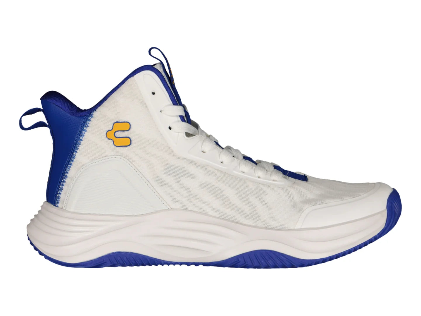 Tenis Charly de Baloncesto Blanco y Azul para Hombre