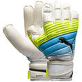 PUMA EvoPower Protect 13 Goalkeeper Gloves White Atomic Blue Safety Yellow