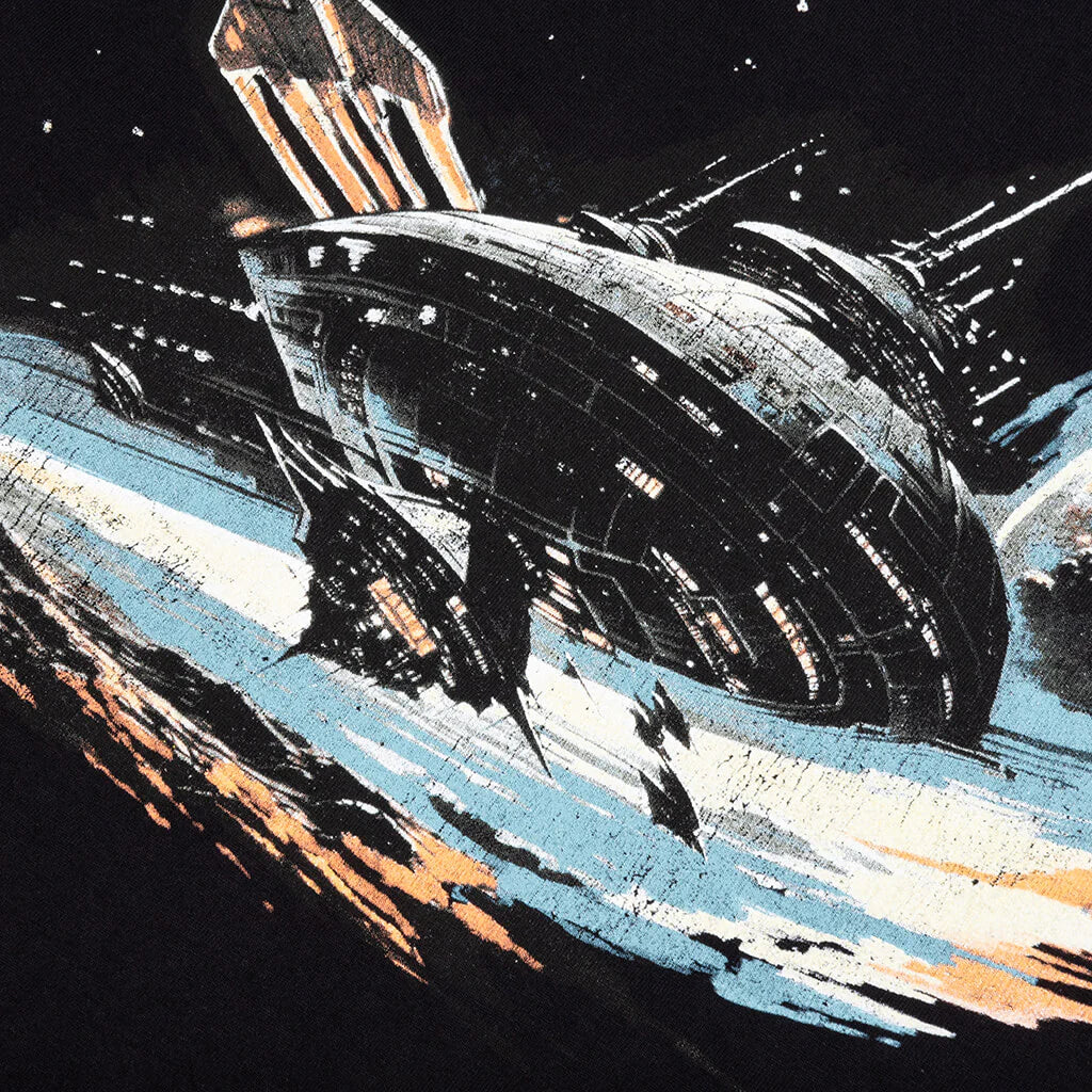 Space Runner S S Knit Oversized Fit Shirt Black