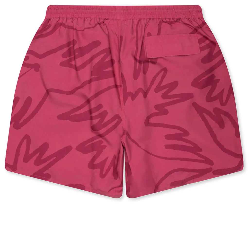 Birds Fly Free Swim Shorts Purple Pink