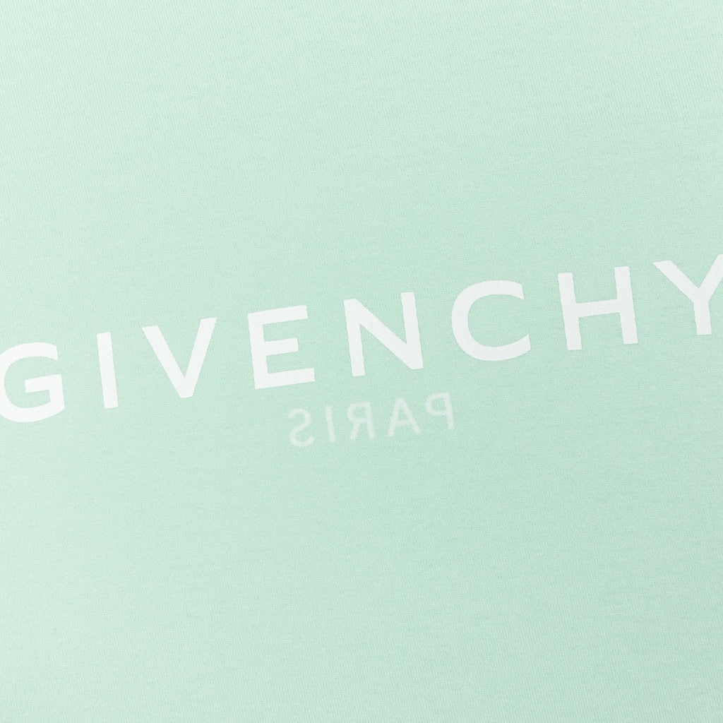Slim Fit Reverse Print T Shirt Aqua Green