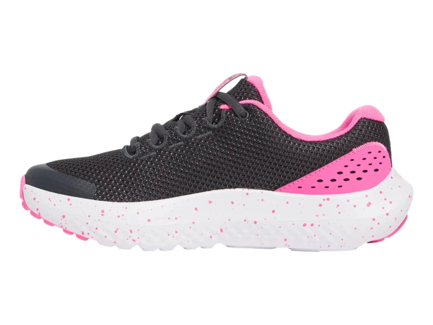 Tenis Under Armour GGS Surge 4 Negro y Rosa para Niña