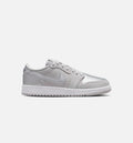 Air Jordan 1 Retro Low OG Silver Grade School Lifestyle Shoe Neutral Grey Metallic Silver White