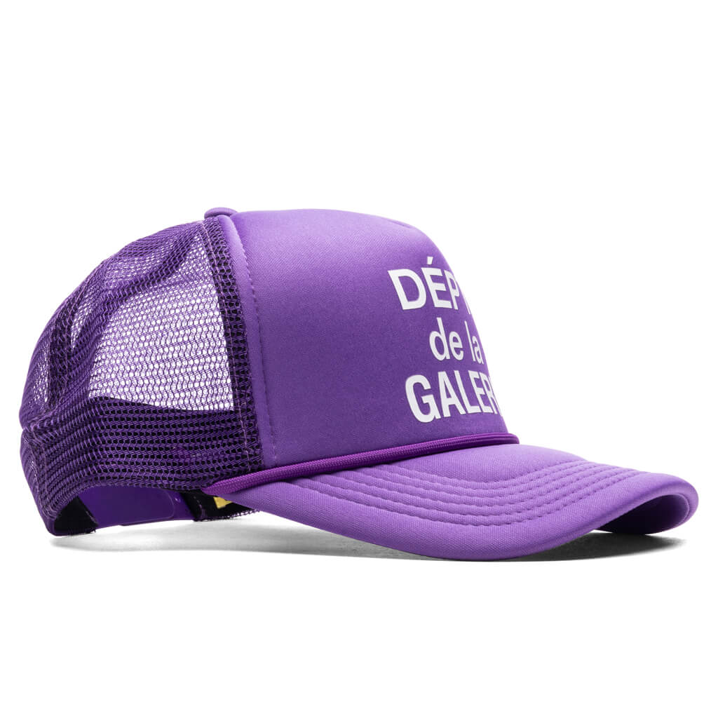 French Logo Trucker Hat Flo Purple