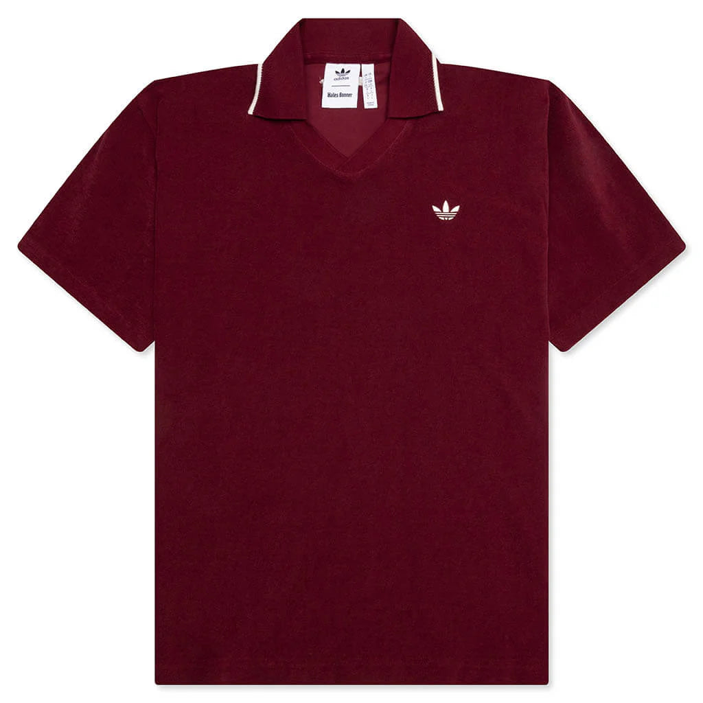 Adidas x Wales Bonner Terry Polo Collegiate Burgundy