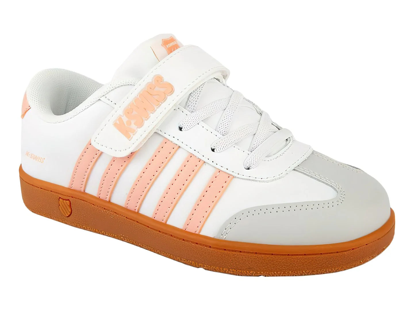 Tenis K SWISS Francis Court Blanco y Rosa para Niña