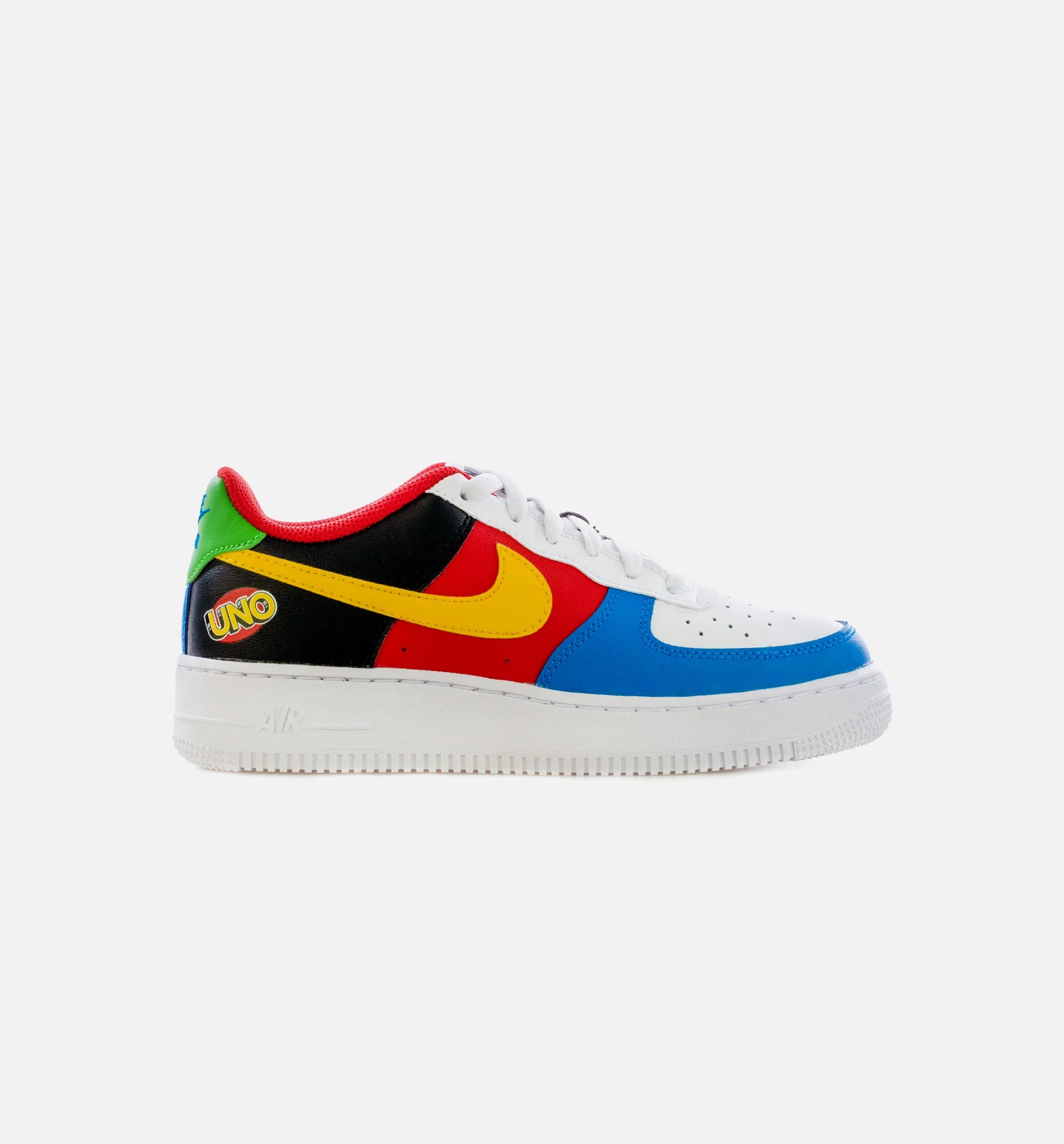 Air Force 1 UNO Grade School Lifestyle Shoe Black Red Multi Free Shipping