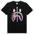 Color Camo Milo Shark Tee Black Purple