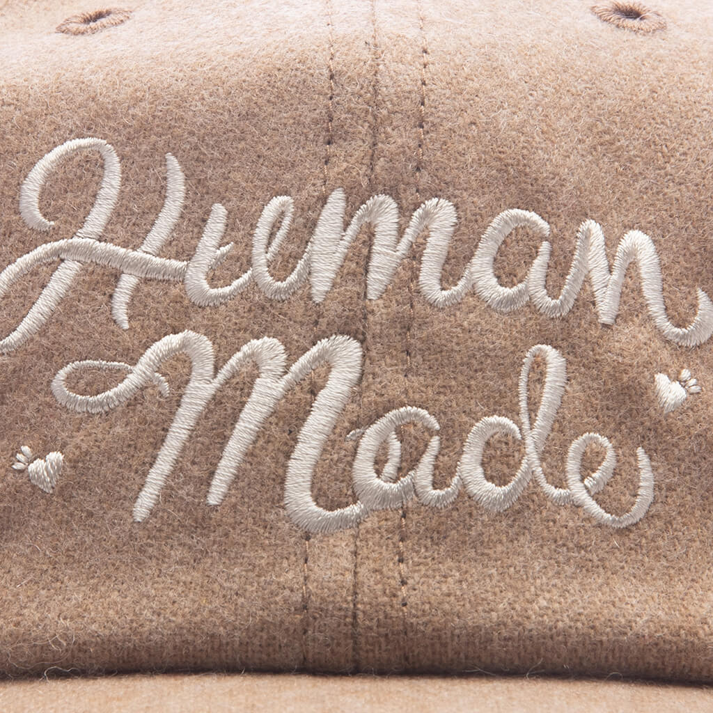 6 Panel Wool Cap Beige