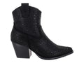 Botines Roze Negros con Pedrería para Mujer