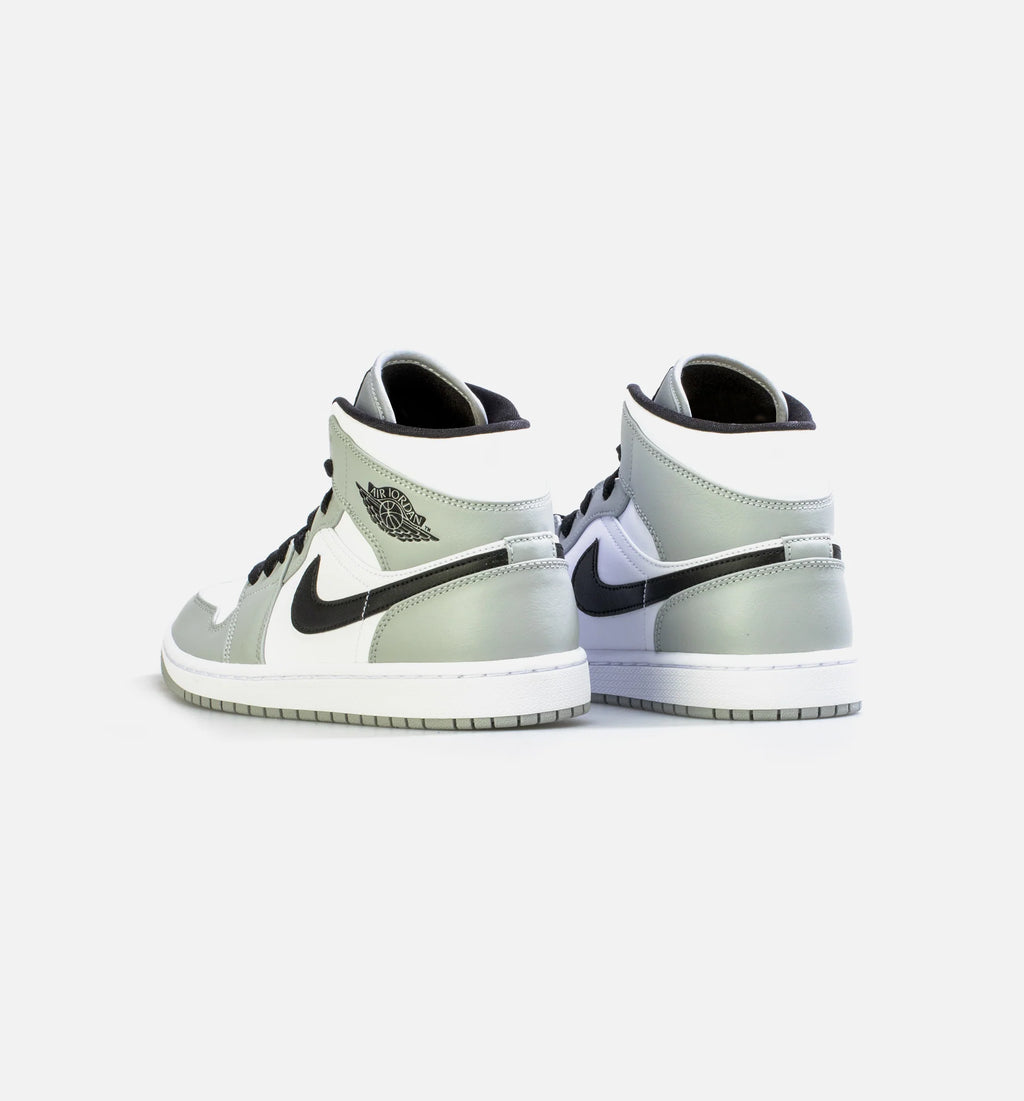 Air Jordan 1 Mid Smoke Grey Mens Lifestyle Shoe Black Grey