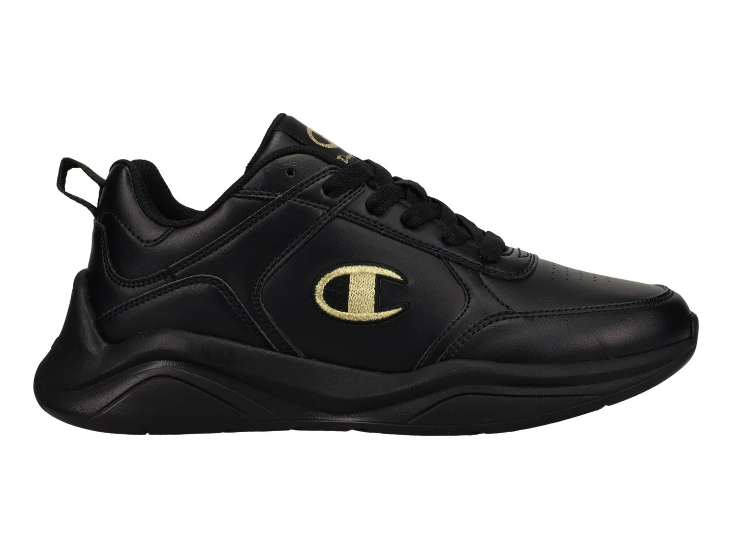 Tenis Champion Next Negro con Dorado para Hombre