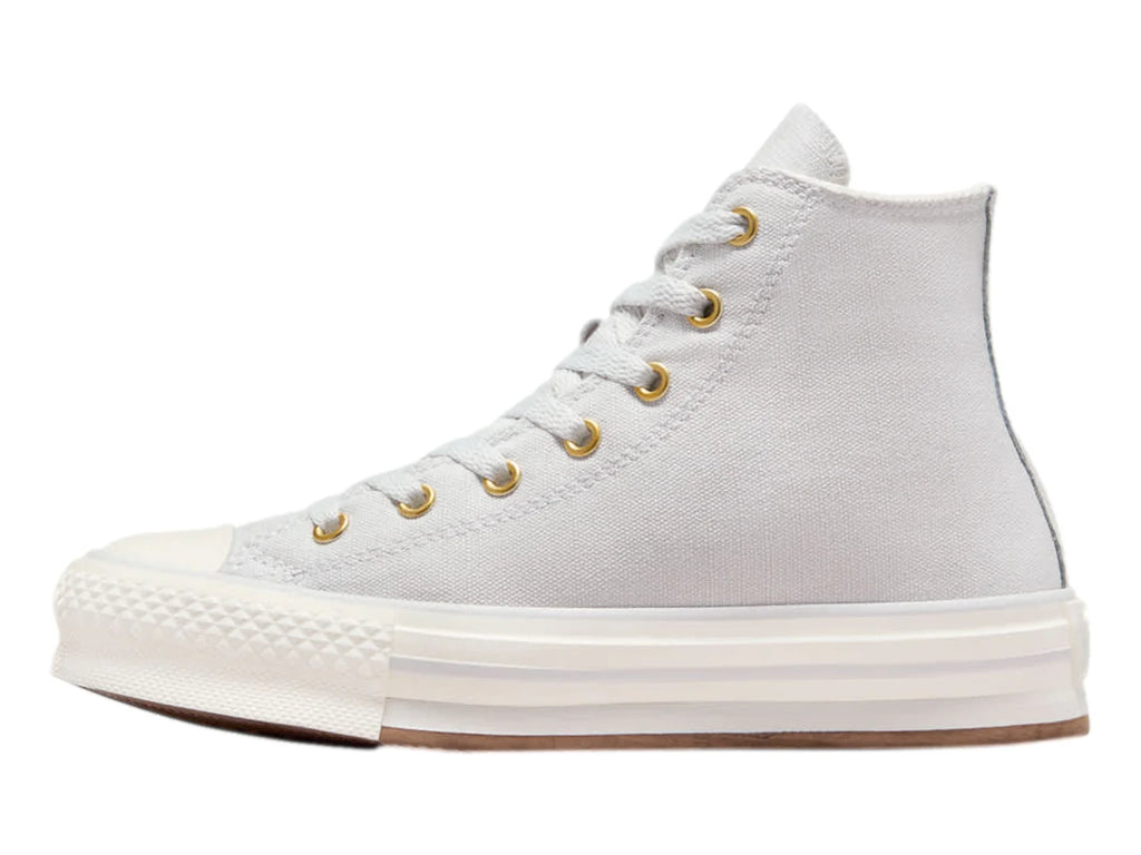 Tenis Converse Chuck Taylor All Star Gris y Dorado para Niña