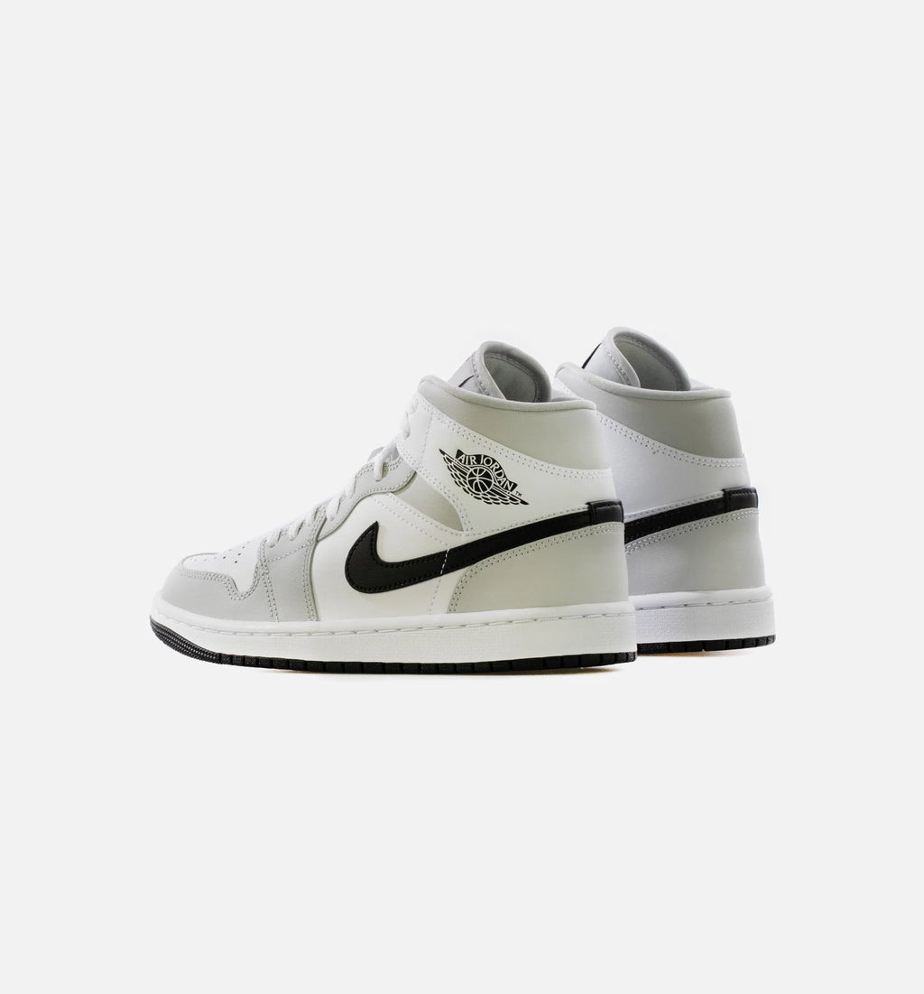 Air Jordan 1 Mid Light Smoke Grey Womens Lifestyle Shoe White Light Smoke Grey Black Limit One Per Customer