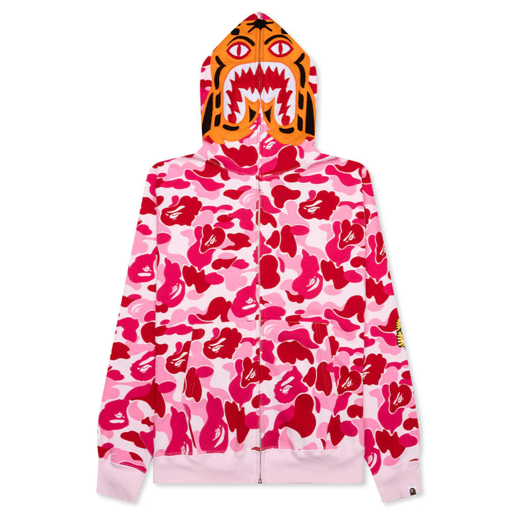 Abc Camo Tiger Full Zip Hoodie Pink