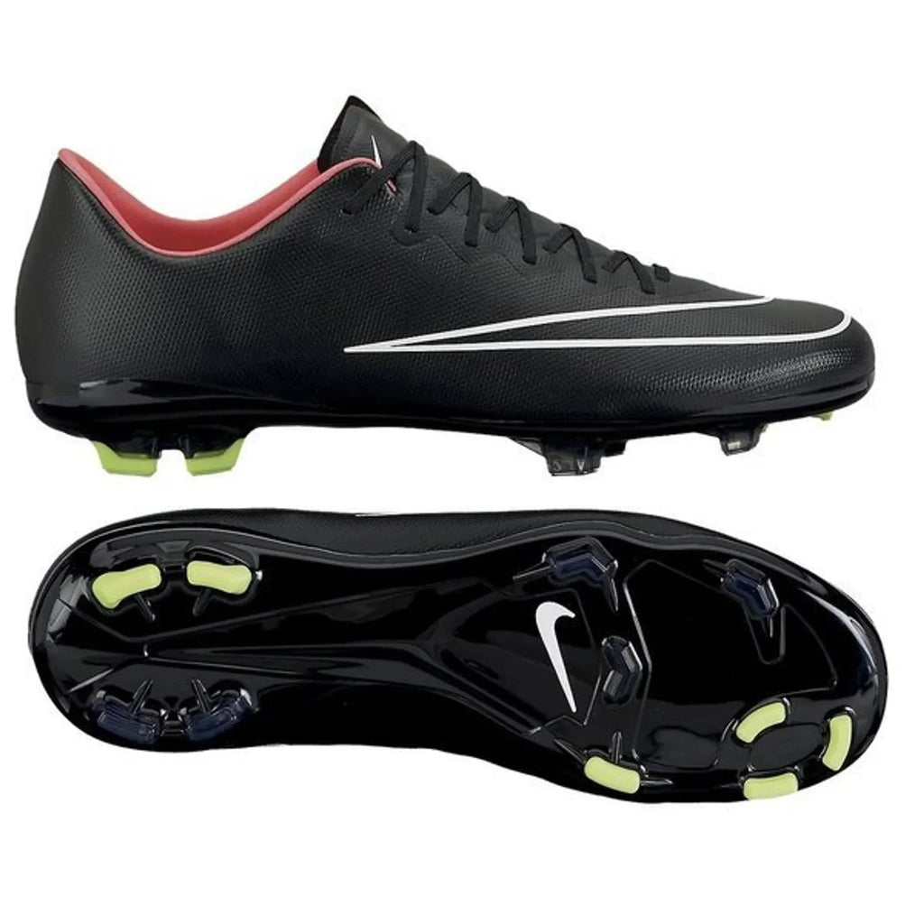 Nike JR Mercurial Vapor X FG Firm Ground Soccer Cleats Black Hyper Pink
