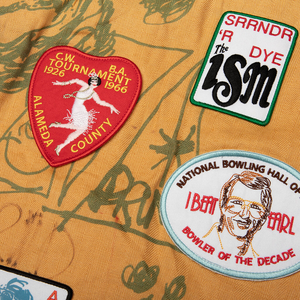 Montauk S S Bowling Shirt Yellow